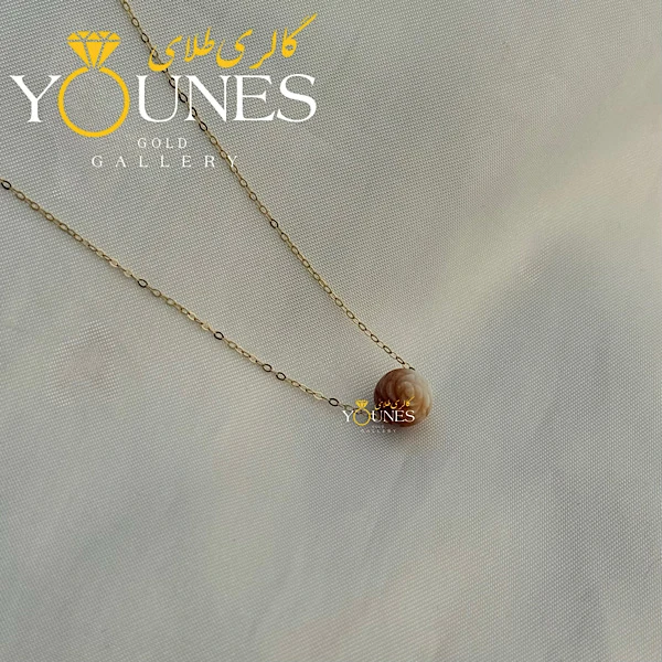 تصویر دوم گردنبند طلا ساکورا  مهره گل رز